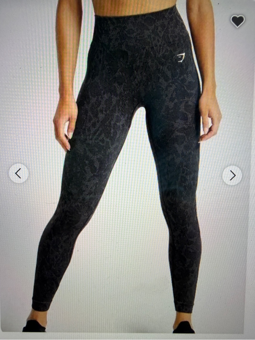 Gymshark Adapt animal leggings - black/gray